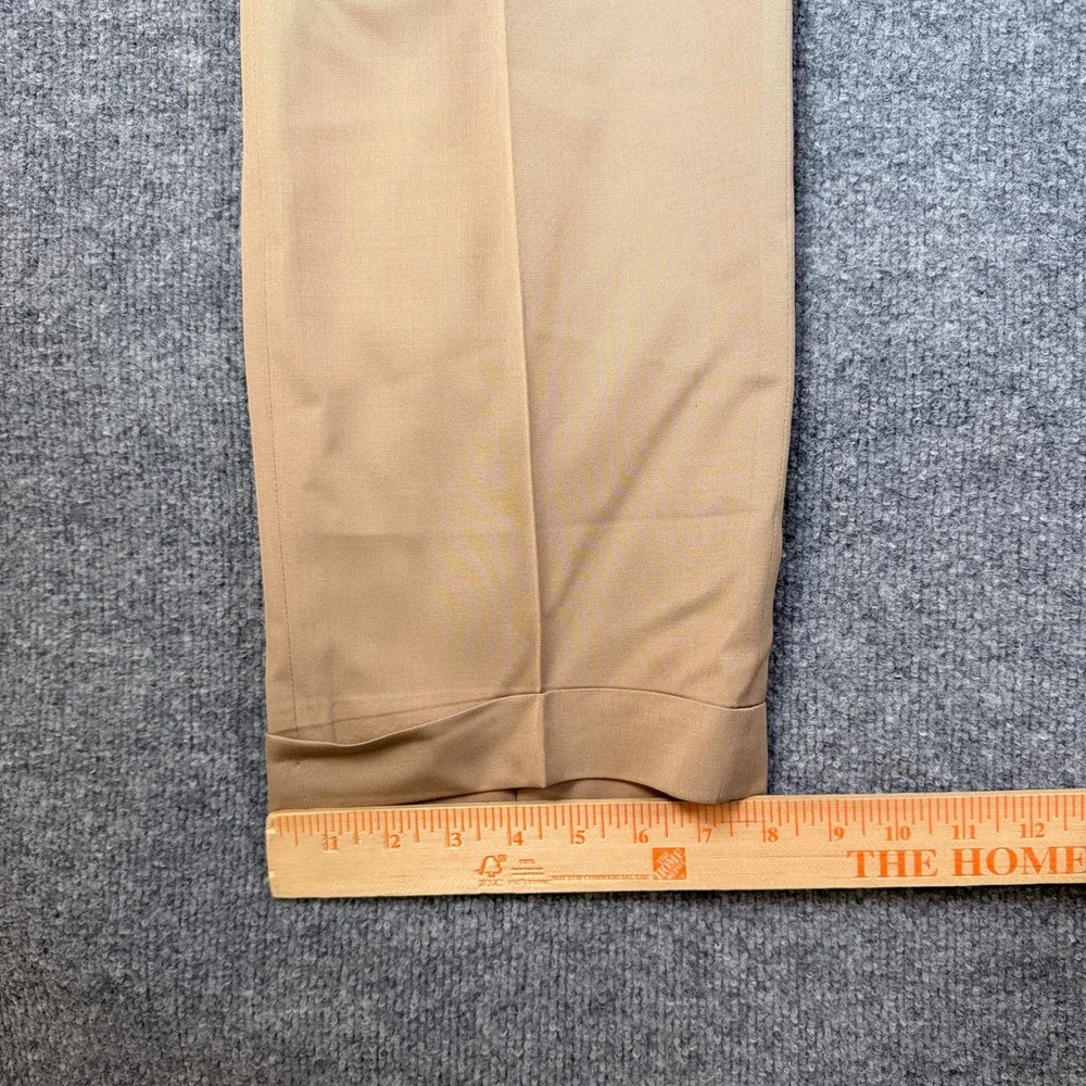 Brioni Pants Mens 36x32 Brown Pleated Cuffed 100% Wool Trousers Made in Italy